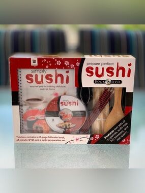 Simply Sushi Preparation Colorful Accessories, Utensils & DVD Instructional Set